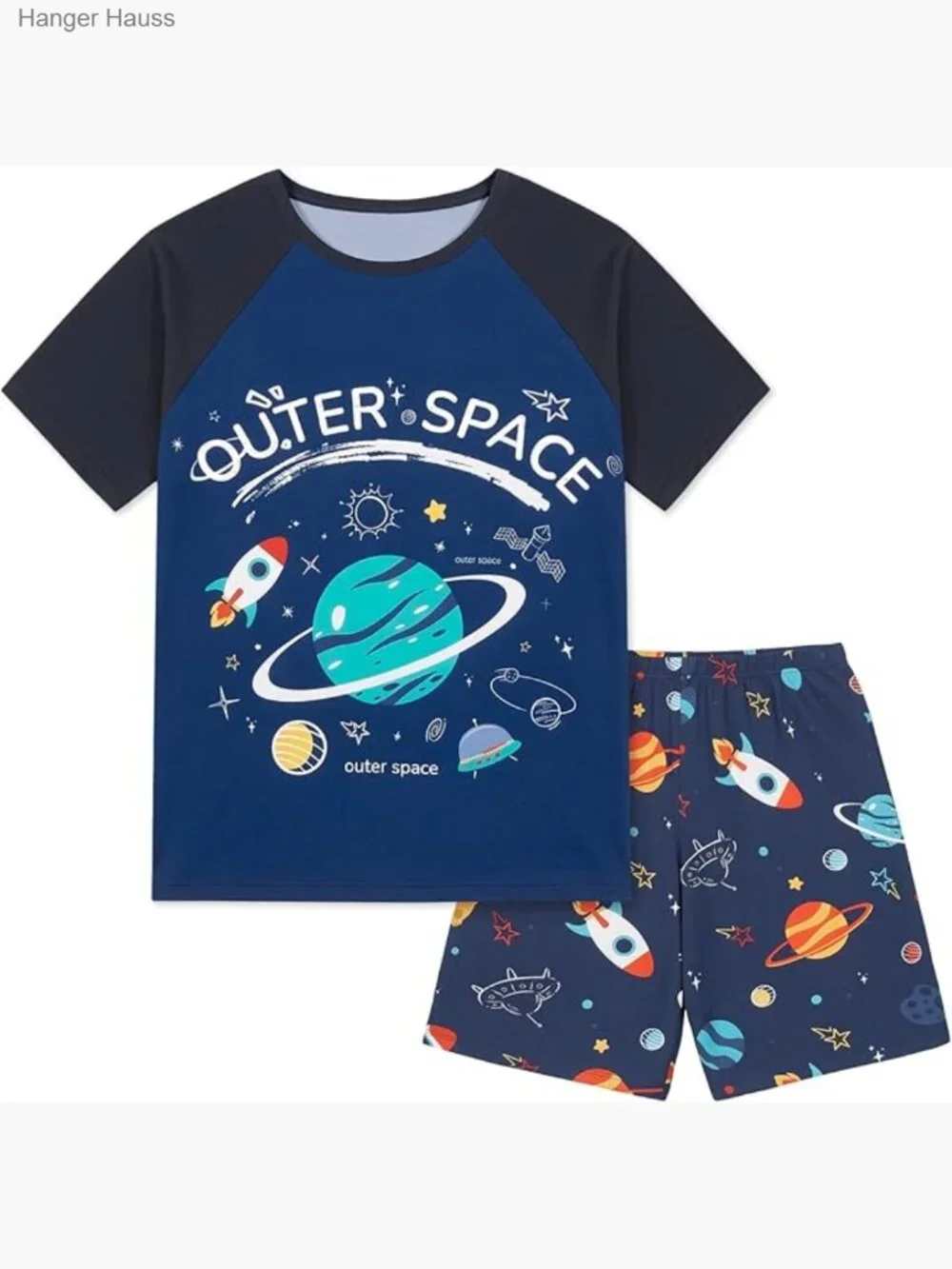 Boys Pajama Set 2pc Short Sleeve Top & Shorts Soft Lounge Sleepwear Kids 8-15